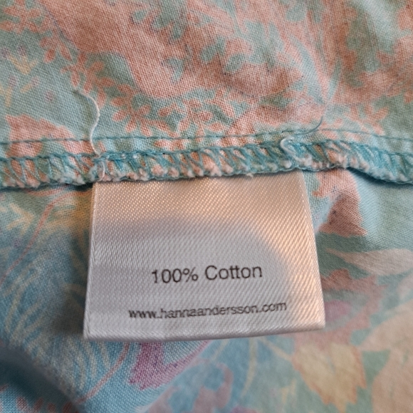 Hanna Andersson girls size 120 or 6-7 light floral dress, muted colors - Picture 2 of 6